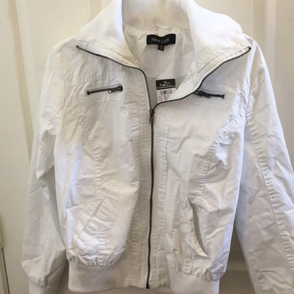 New Look White Women's Zip-Up Jacket